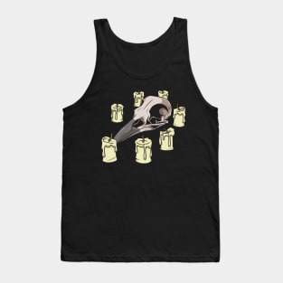 Skulls and candles - Gothic crow skull Tank Top